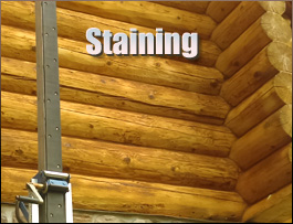  Boomer, North Carolina Log Home Staining